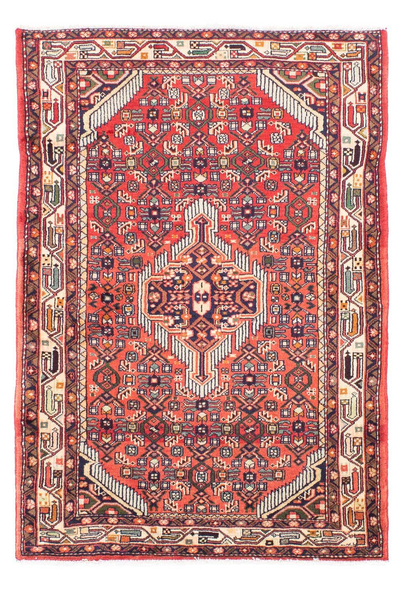 Hosseinabad Teppich 98x145cm - Perserteppich - rot
