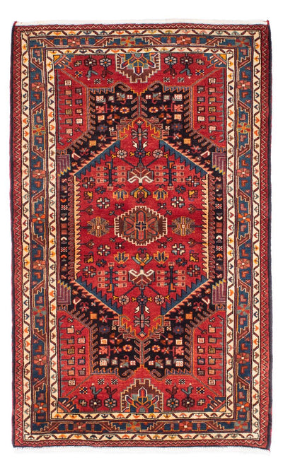 Hosseinabad Teppich 110x172cm - Perserteppich - dunkelrot