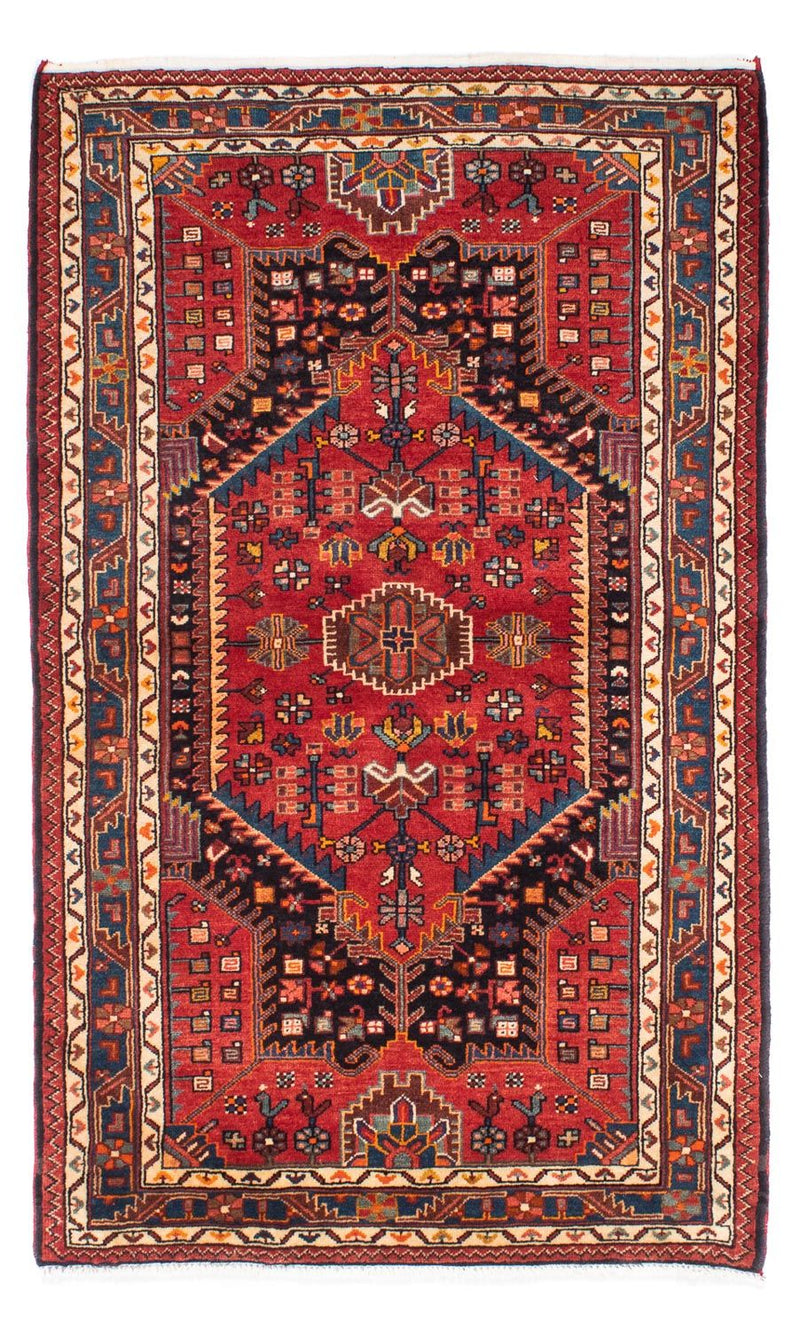 Hosseinabad Teppich 110x172cm - Perserteppich - dunkelrot