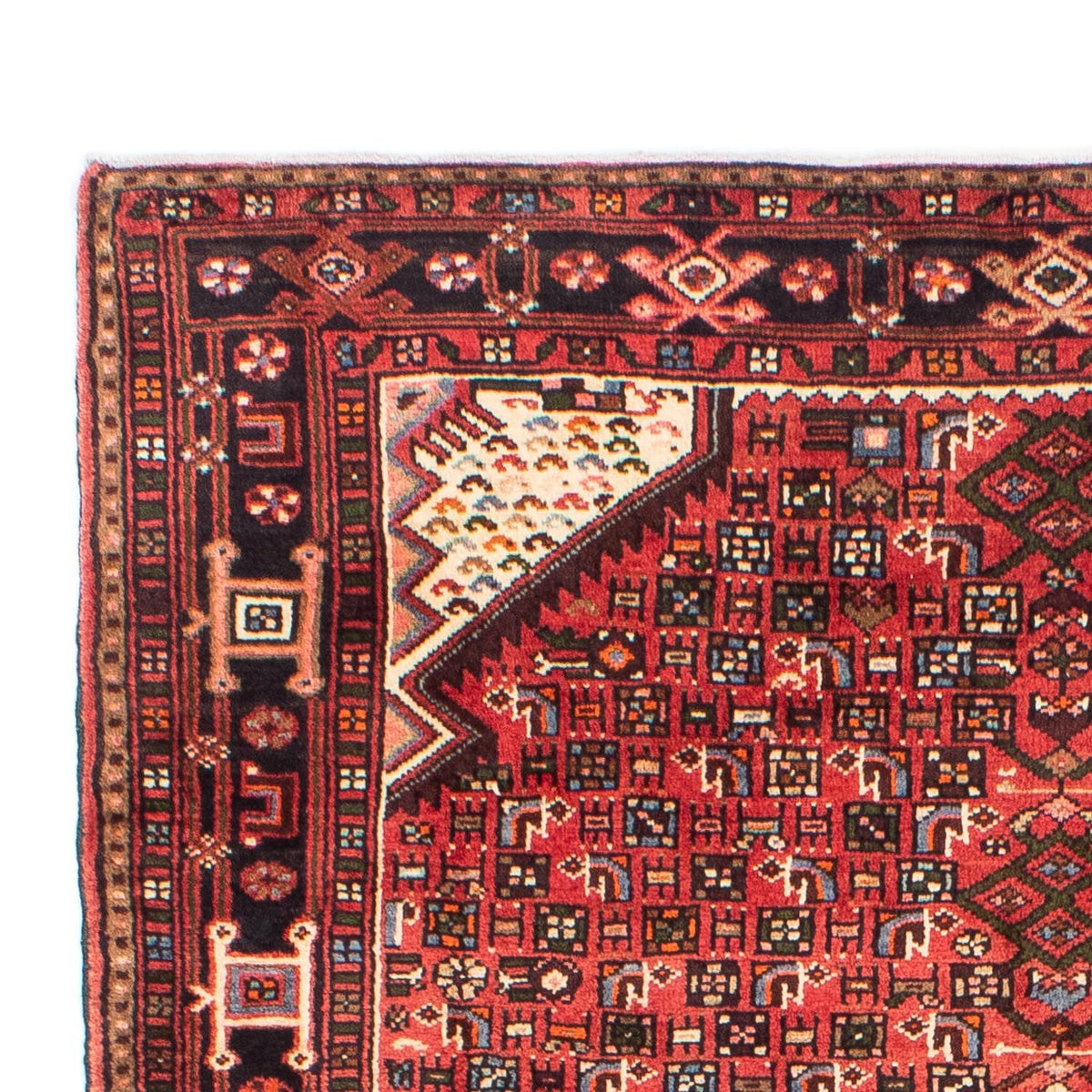 Hosseinabad Teppich 145x225cm - Perserteppich - dunkelrot