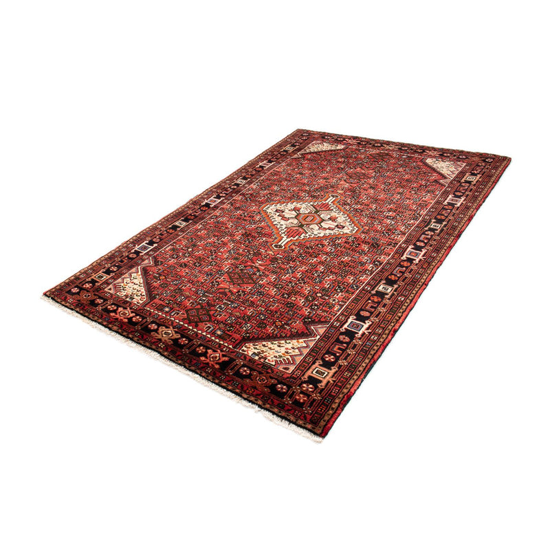 Hosseinabad Teppich 145x225cm - Perserteppich - dunkelrot