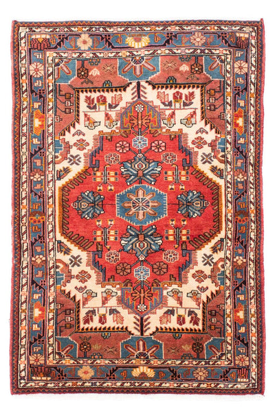 Hosseinabad Teppich 123x180cm - Perserteppich - hellrot