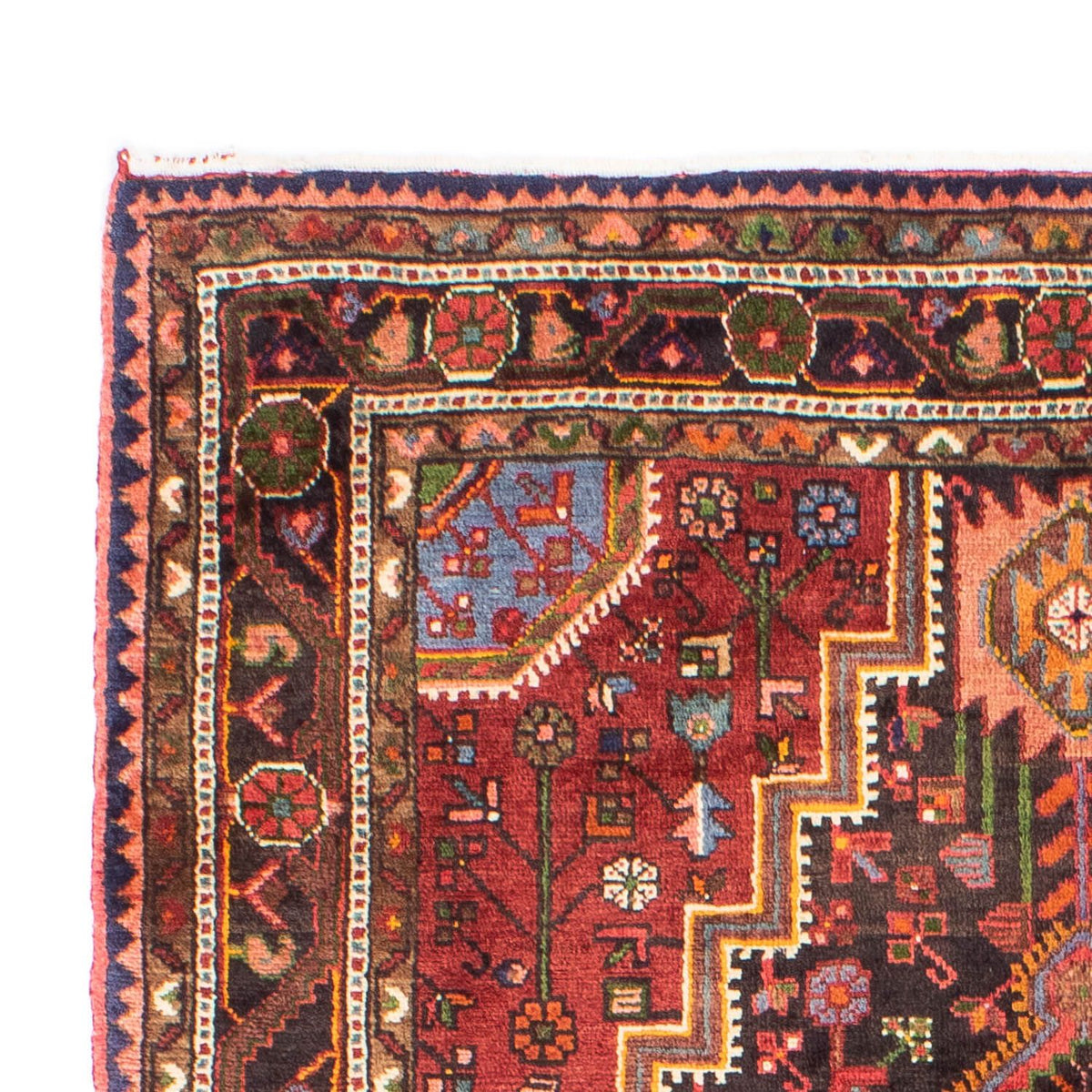 Hosseinabad Teppich 145x227cm - Perserteppich - dunkelblau