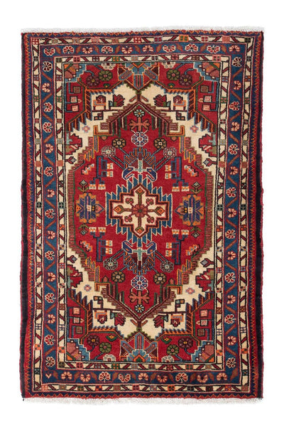 Hamadan Teppich 90x133cm - Perserteppich - dunkelrot