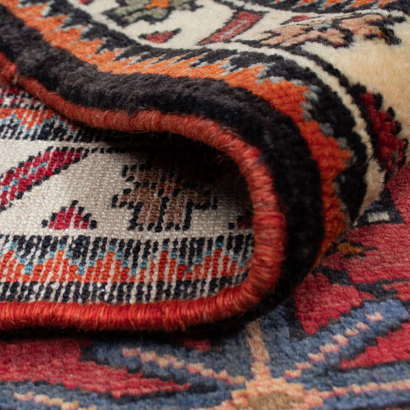 Hamadan Teppich 90x128cm - Perserteppich - dunkelrot