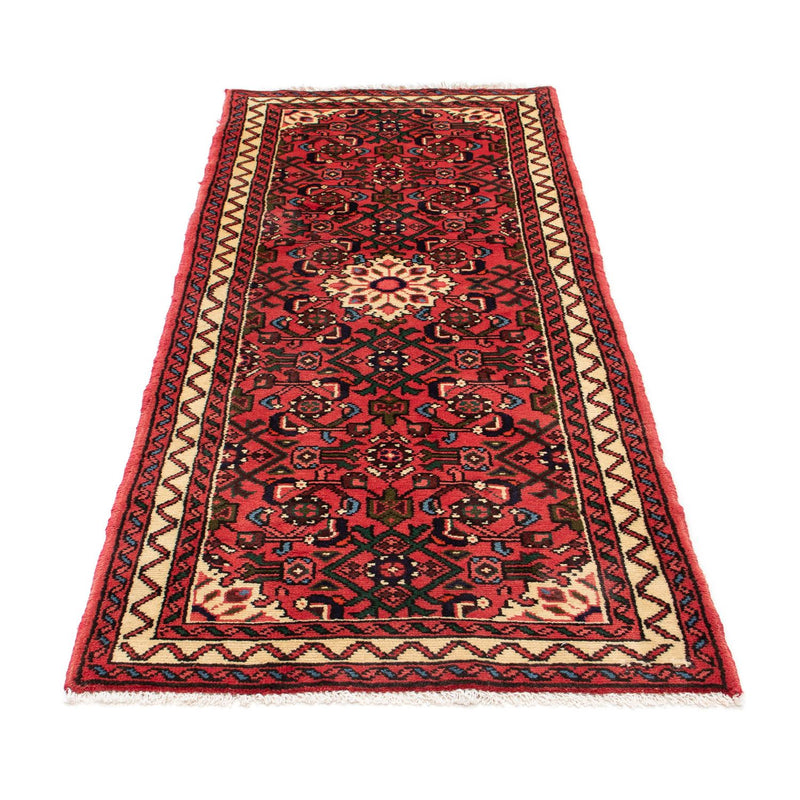 Hosseinabad Teppich 80x190cm - Perserteppich - dunkelrot