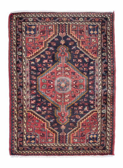 Hosseinabad Teppich 104x157cm - Perserteppich - dunkelblau