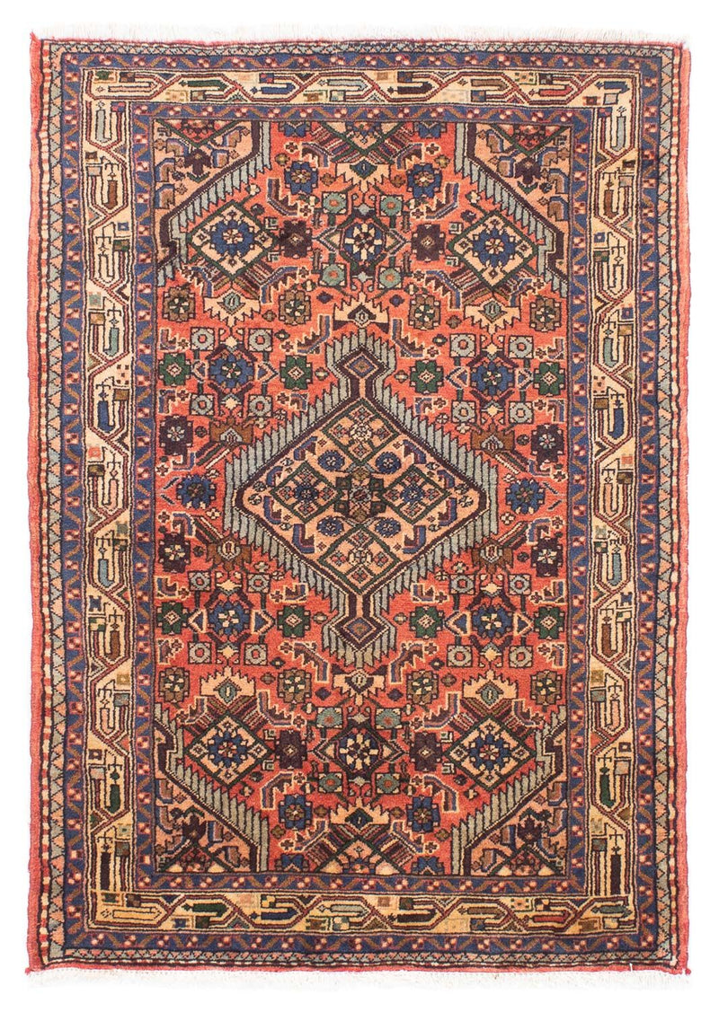 Hosseinabad Teppich 100x147cm - Perserteppich - hellrot
