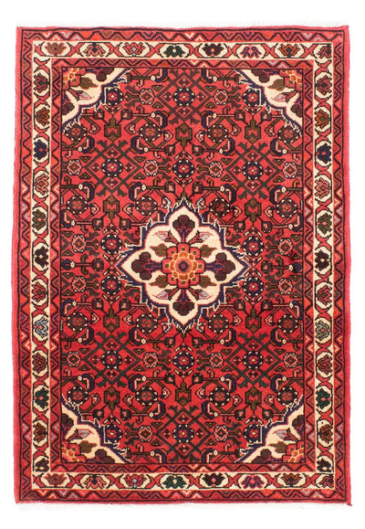 Hosseinabad Teppich 103x152cm - Perserteppich - dunkelrot