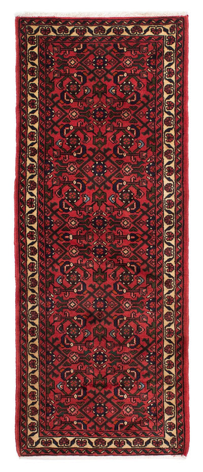 Hosseinabad Teppich 75x195cm - Perserteppich - dunkelrot