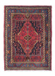 Hamadan Teppich 108x155cm - Perserteppich - dunkelrot
