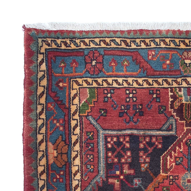 Hamadan Teppich 108x155cm - Perserteppich - dunkelrot