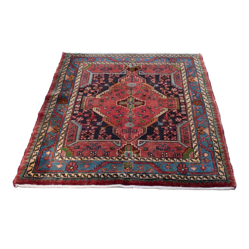 Hamadan Teppich 108x155cm - Perserteppich - dunkelrot