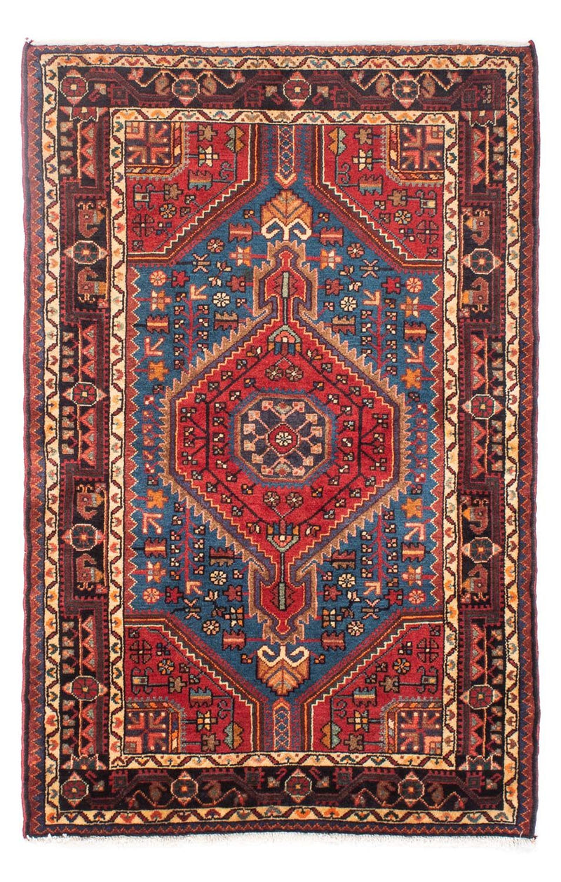 Hosseinabad Teppich 107x163cm - Perserteppich - dunkelrot