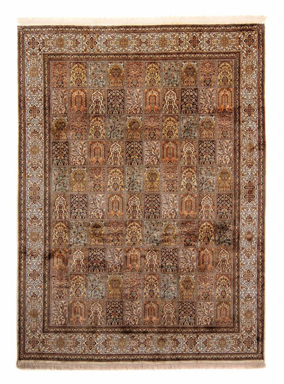Kaschmir Seide Teppich 248x332cm - Orientteppich - braun