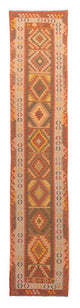 Kelim Maimene Teppich 86x435cm - mehrfarbig