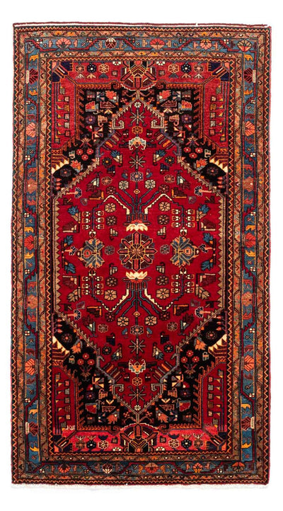 Hosseinabad Teppich 133x240cm - Perserteppich - dunkelrot