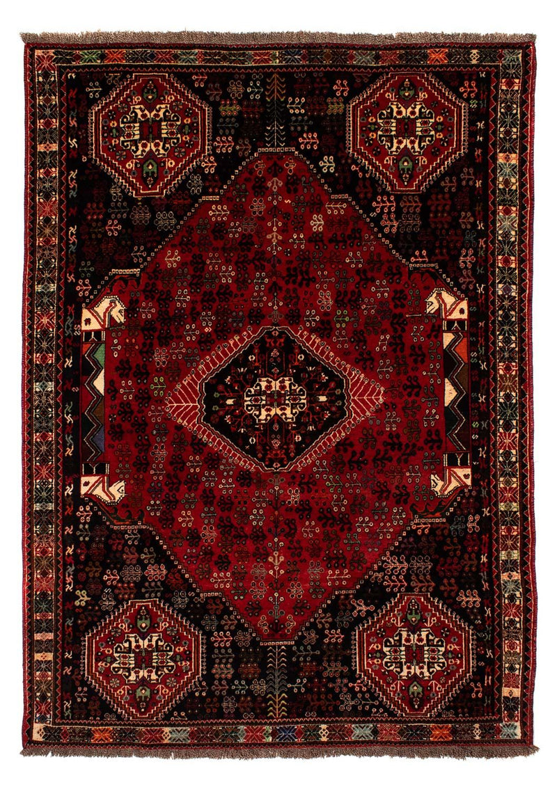 Shiraz Teppich 212x303cm - Perserteppich - dunkelrot