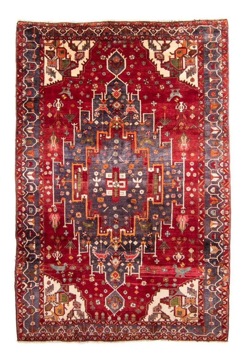 Shiraz Teppich 220x338cm - Perserteppich - dunkelrot