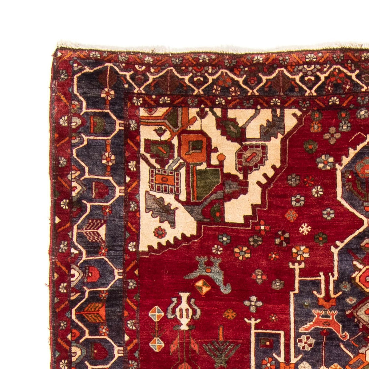 Shiraz Teppich 220x338cm - Perserteppich - dunkelrot