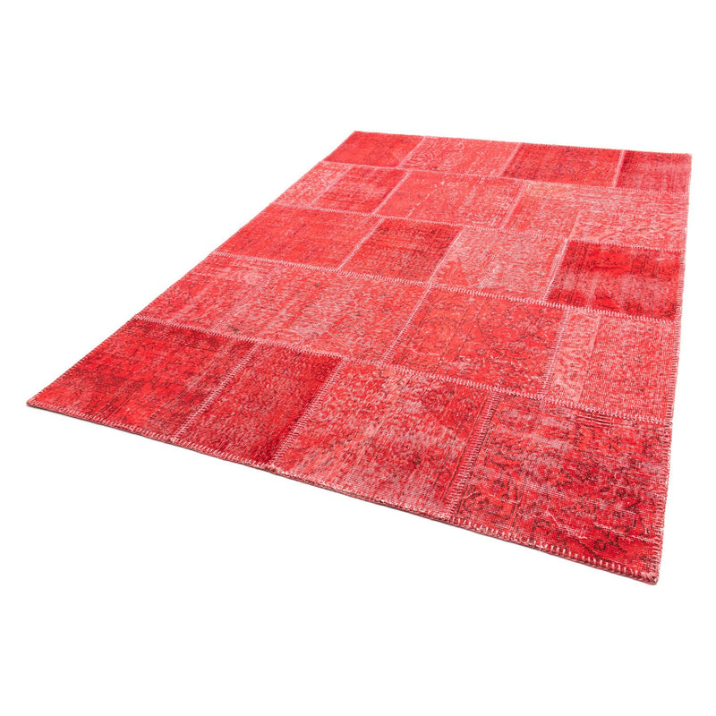 Patchwork Teppich 170x240cm - Orientteppich - dunkelrot