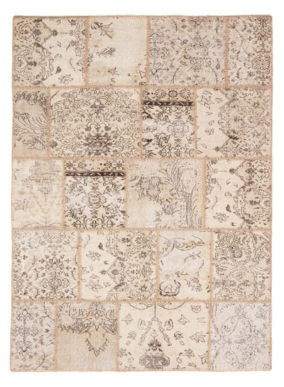Patchwork Teppich 170x240cm - Orientteppich - hellbraun