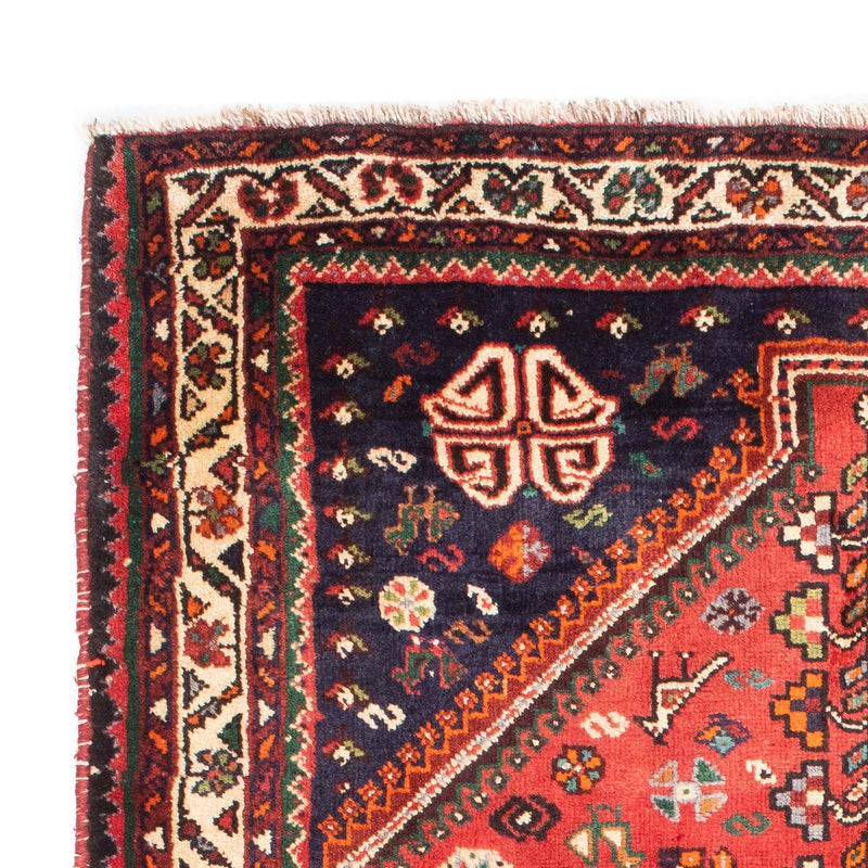 Shiraz Teppich 123x185cm - Perserteppich - dunkelrot