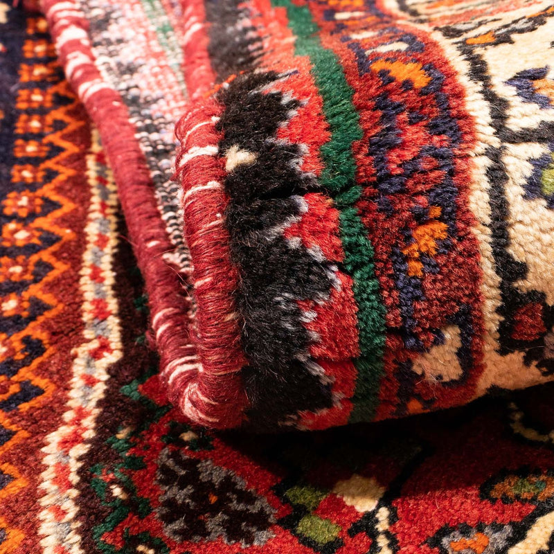 Shiraz Teppich 123x185cm - Perserteppich - dunkelrot