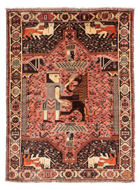 Shiraz Teppich 155x192cm - Perserteppich - hellrot – product image