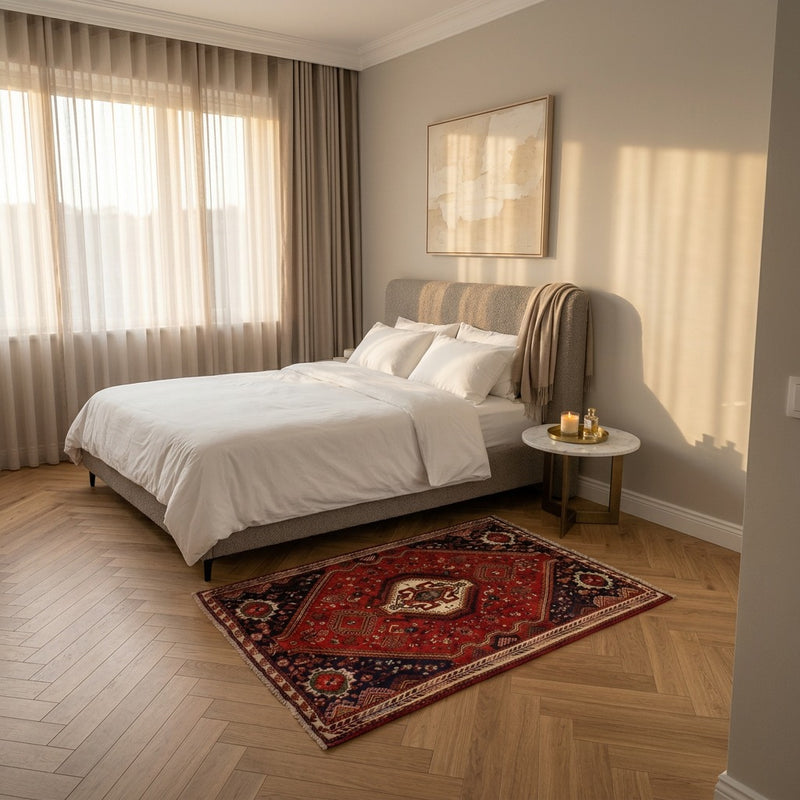 Shiraz Teppich 120x170cm - Perserteppich - dunkelrot