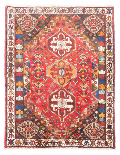 Shiraz Teppich 120x150cm - Perserteppich - dunkelrot