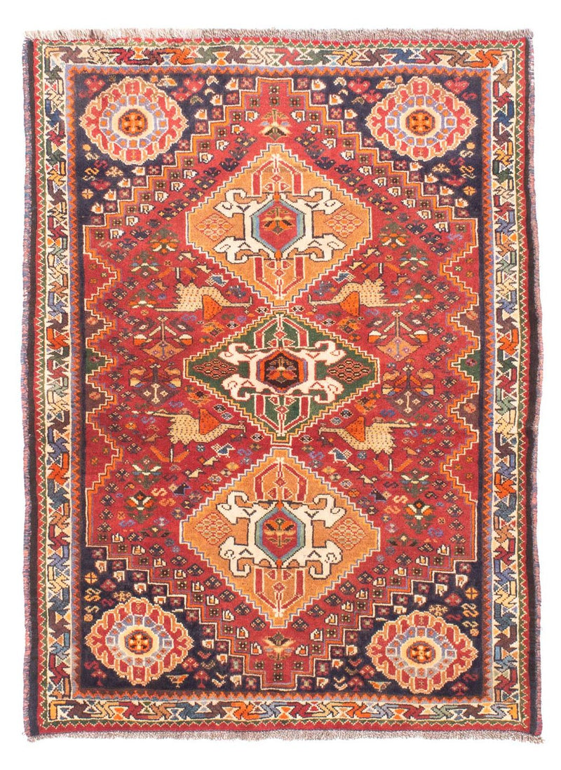 Shiraz Teppich 110x143cm - Perserteppich - dunkelrot