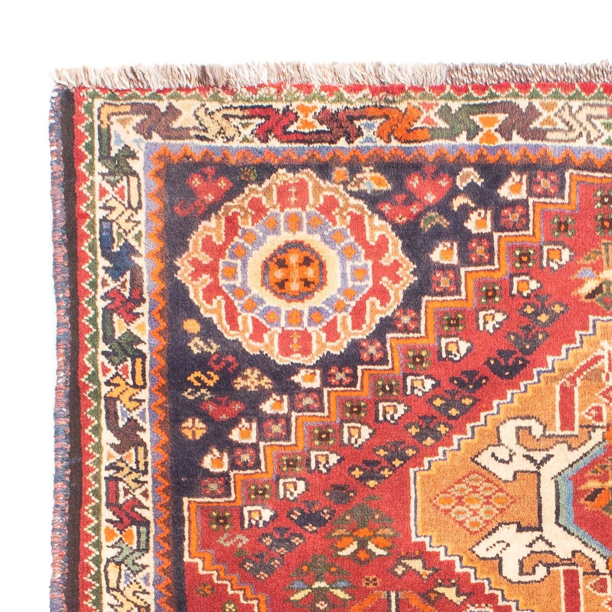 Shiraz Teppich 110x143cm - Perserteppich - dunkelrot