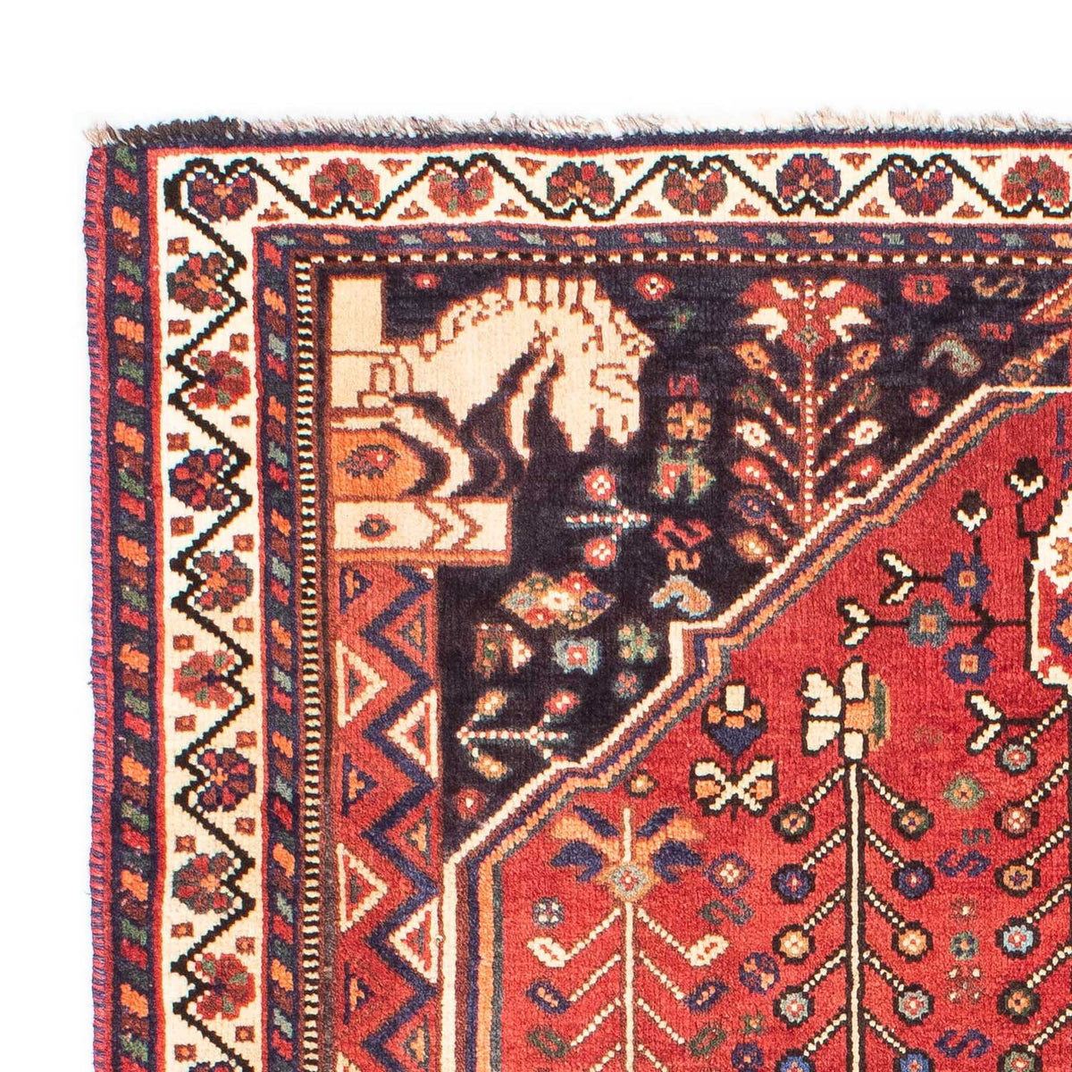 Shiraz Teppich 127x162cm - Perserteppich - rot