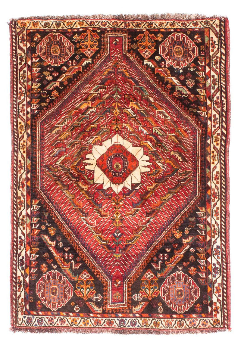 Shiraz Teppich 112x156cm - Perserteppich - dunkelrot