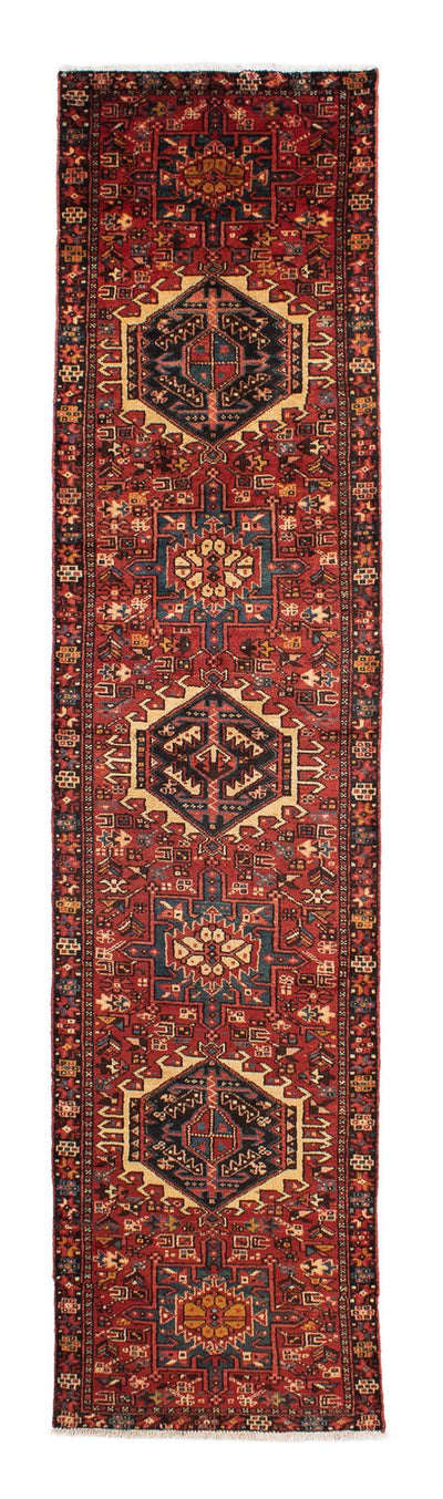Qaraja Teppich 75x338cm - Perserteppich - dunkelrot