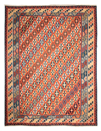 Kelim Fars Teppich 308x388cm - mehrfarbig