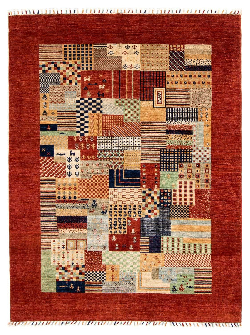 Ziegler Teppich 165x217cm - Orientteppich - dunkelrot