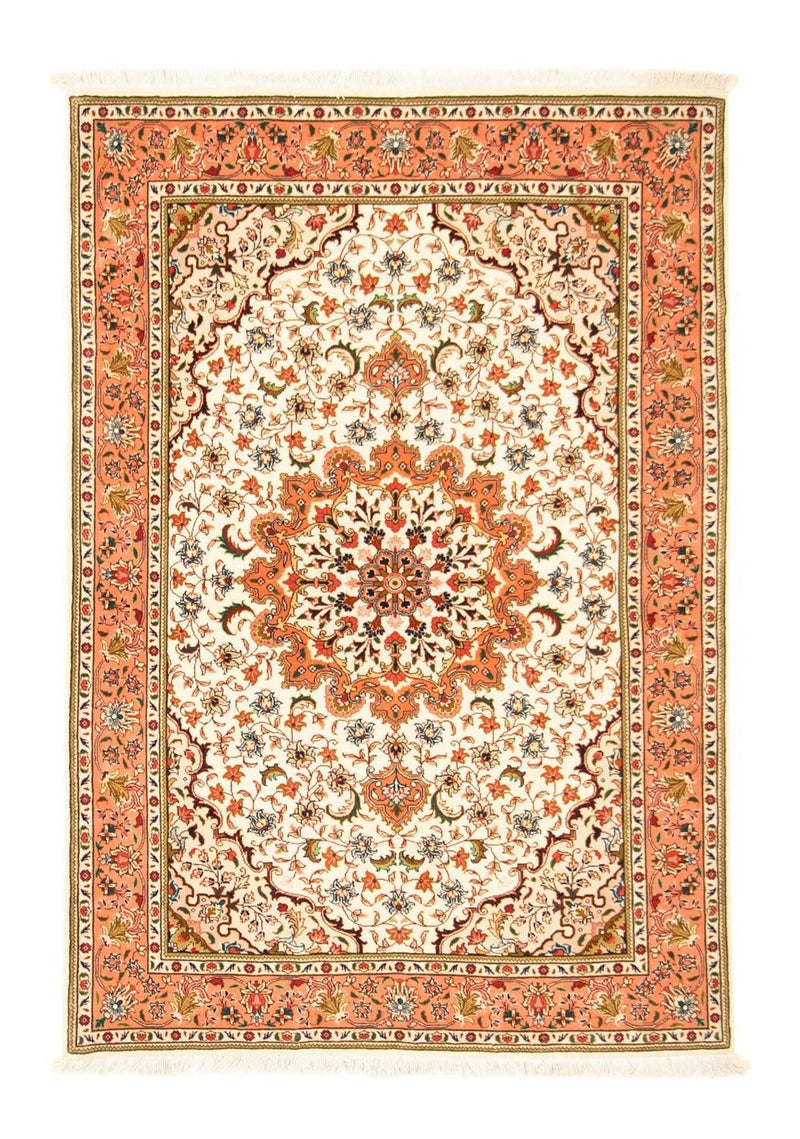 Täbriz - 40 Raj Teppich 76x120cm - Perserteppich - schwarz
