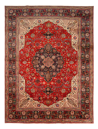 Täbriz - 40 Raj Teppich 352x490cm - Perserteppich - rot