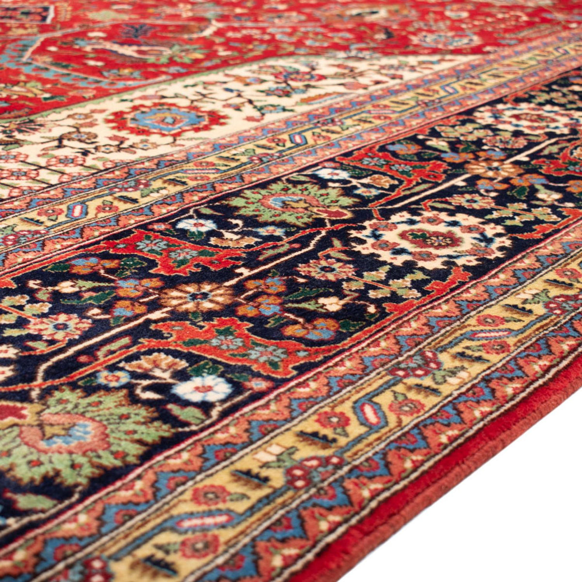 Täbriz - 40 Raj Teppich 352x490cm - Perserteppich - rot