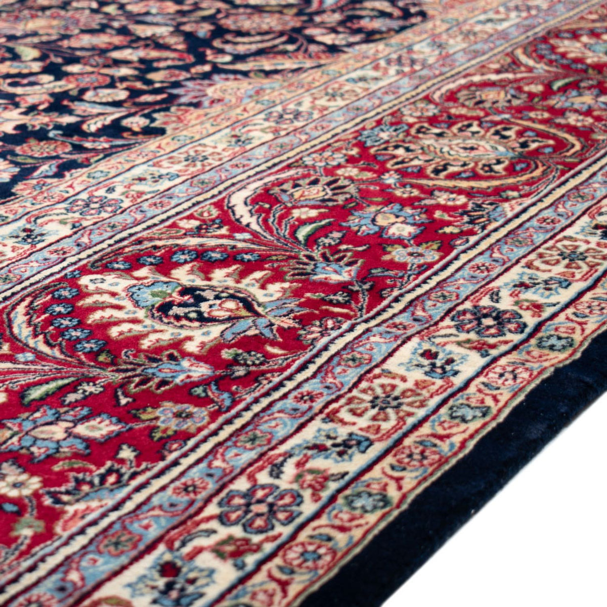 Sarough Teppich 342x503cm - Perserteppich - dunkelblau