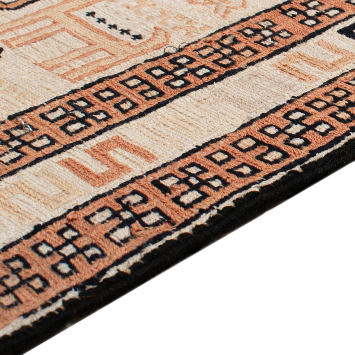 Kelim Seide Teppich 71x100cm - beige