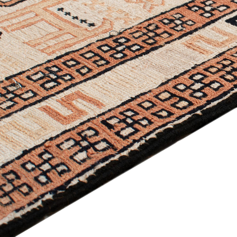 Kelim Seide Teppich 71x100cm - beige