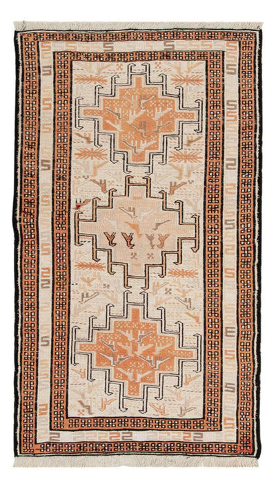 Kelim Seide Teppich 62x103cm - beige