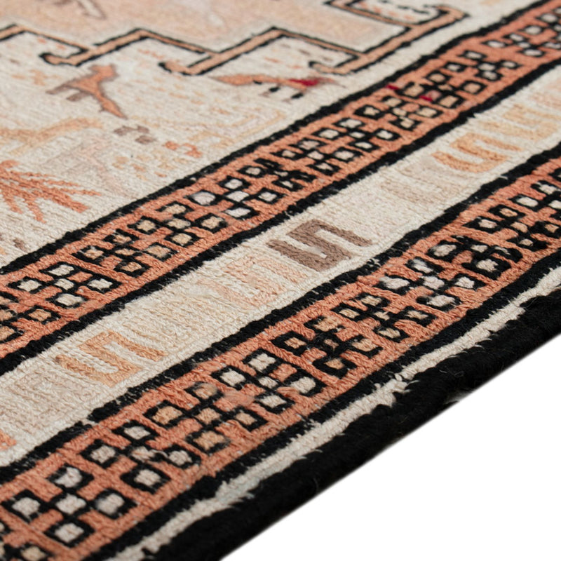 Kelim Seide Teppich 62x103cm - beige