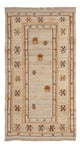 Gabbeh Persisch Teppich 73x142cm - Perserteppich Wollteppich - beige