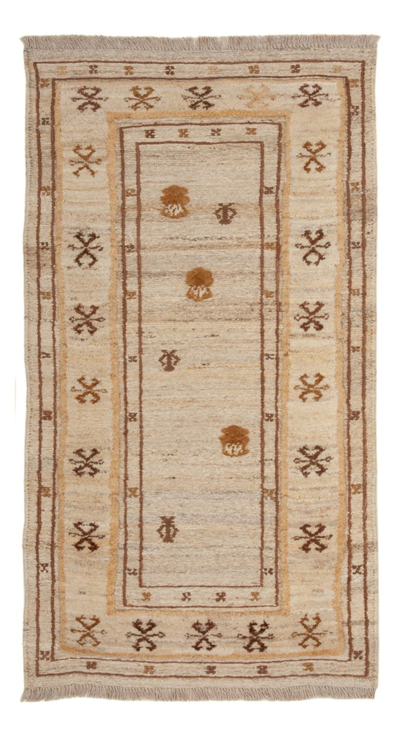 Gabbeh Persisch Teppich 73x142cm - Perserteppich Wollteppich - beige