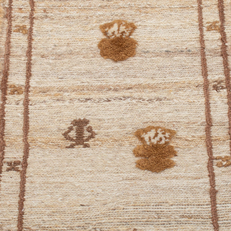 Gabbeh Persisch Teppich 73x142cm - Perserteppich Wollteppich - beige