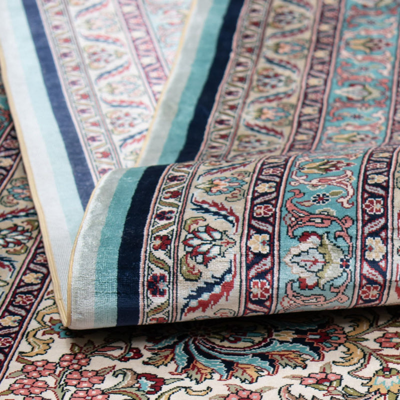 China Seide Teppich 370x552cm - Orientteppich - dunkelblau